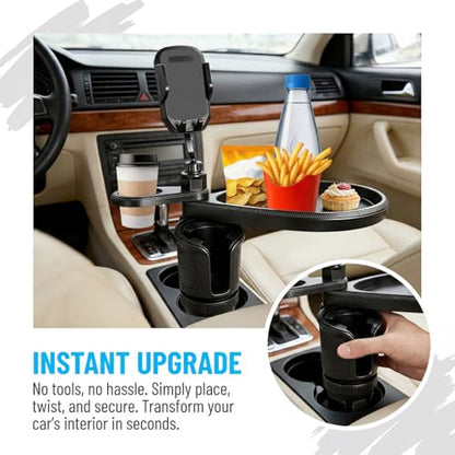 Car Cup Holder Tray (Black)