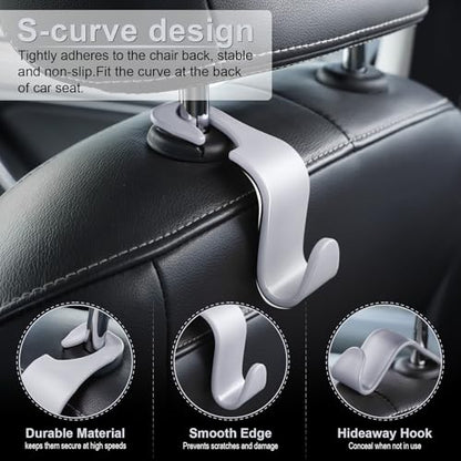 Car Seat Headrest Hook (Gray)