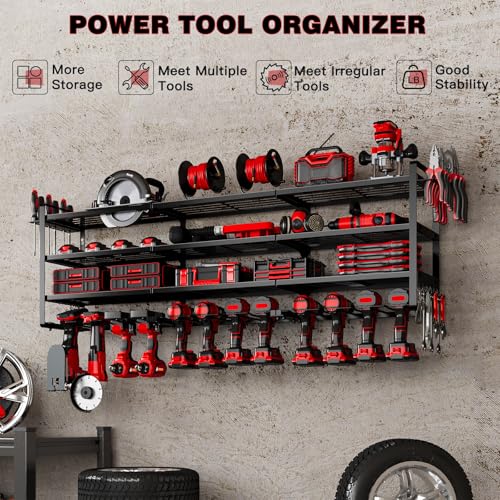 Power Tool Organizer Wall Mount (Black)