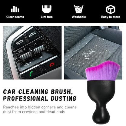 2 PCS Car Detailing Brush (Double Purple / 2 PCS)