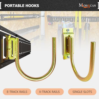 10-Pack 4-Inch J Hooks for E-Track and X-Track Rails (4" (10 Pack))