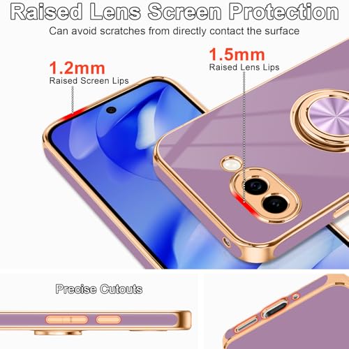 for Google Pixel 9A Case with Ring Stand Purple (Purple / 6.3'' Pixel 9A)