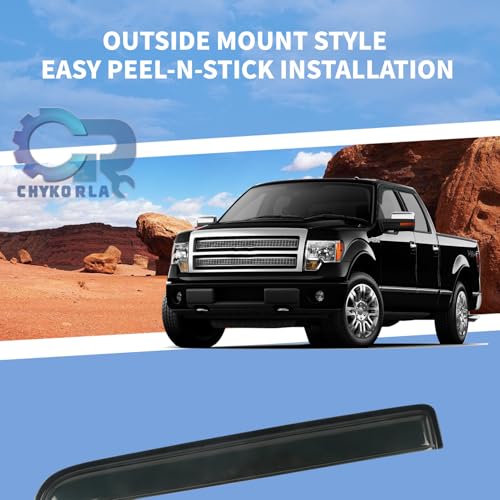 Rain Guards Window Visors Fit for 2009 (For 2009-2014 F150 SuperCrew)