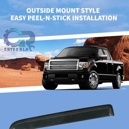Rain Guards Window Visors Fit for 2009 (For 2009-2014 F150 SuperCrew)