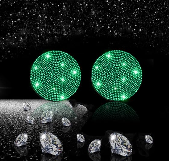 2pcs Bling Car Cup Holder Coaster (Green / 2pcs)