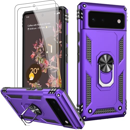 for Google Pixel 6A Case with Screen Protector (Purple / Google Pixel 6A)