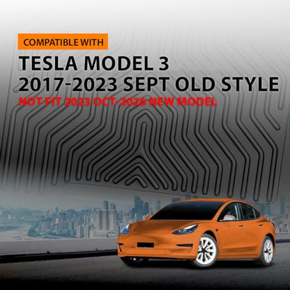 TPE Floor Mats Fit for Tesla Model 3 2017 (2017-2023|Fit Tesla Model 3|3PCS)