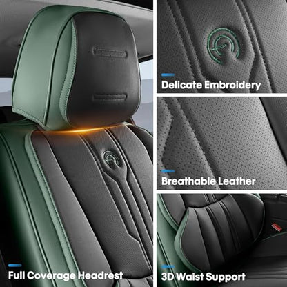 Front Seat Covers (FRONT PAIR / GREEN&BLACK)