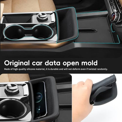 Center Console Organizer Tray & Cup Holder Insert Compatible with 2025 Chevy Equinox Accessories Car Center Console Mat