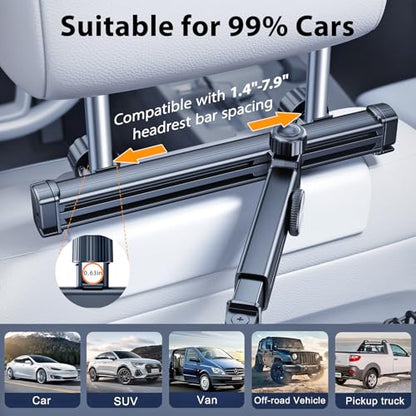 USB Car Fan for Backseat Kids Baby Rear Facing (White Blades / USB Car Fan-Long Arm)
