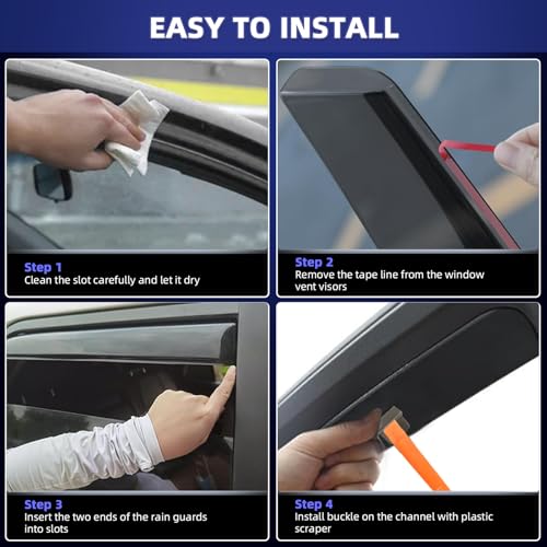 in Channel Window Visors Rain Guards Fit for Nissan Murano 2015 (For 2015-2024 Murano)