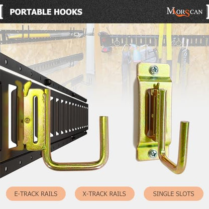 6-Pack 2-Inch J Hooks for E-Track and X-Track Rails (2" (06 Pack))
