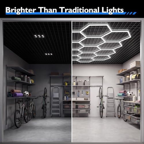 Hexagon Garage Lights 22 Girds (22-Girds / Non-Dimmable)