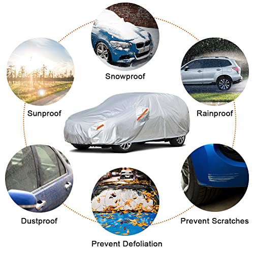 SUV Car Cover Waterproof All Weather (C13 For SUV JEEP-Length ( 191-200 inch ))
