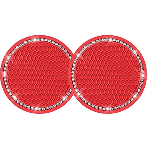 Bling Car Cup Coasters (2 Count / Red)