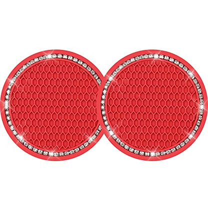 Bling Car Cup Coasters (2 Count / Red)