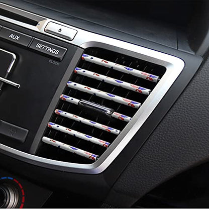 20PCS Waterproof Bendable Car Air Vent Trim Strips (Flag)