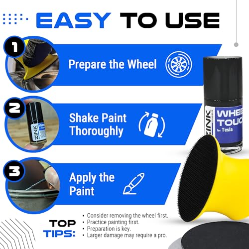 Premium Tesla Wheel Curb Rash Repair Kit for Model Y 19 (Tesla Model Y / 19" Dark Gemini)