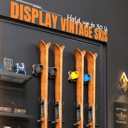 Snowboard Wall Rack for Garage (Sunrise Orange / 4 Pack)