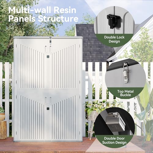 Outdoor Storage Shed (White / 64 Cu.Ft)