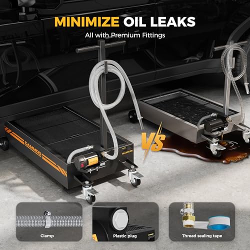 20 Gal Electric Oil Drain Pan with Pump (Black)
