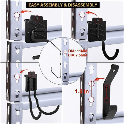Boltless Shelving Hooks for 1.5 inch Keyhole Shelving Unit 7 Pcs (7 pcs-Unspecified)