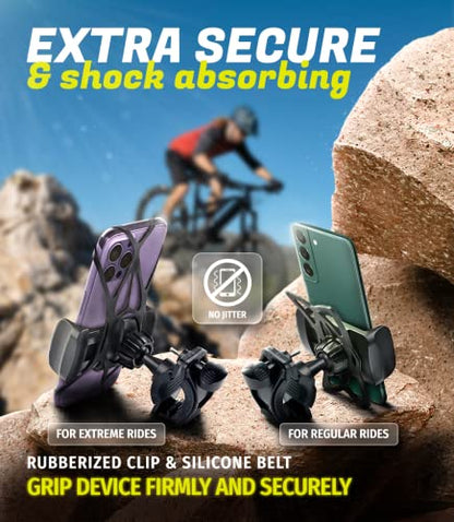 Metal Bike & Motorcycle Phone Mount for Any Smartphone (Metal (Aluminium))