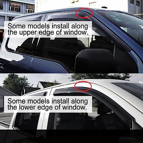 4pcs Original Window Visors for 2005 (for 2005-2023 Toyota Hilux Crew Cab)