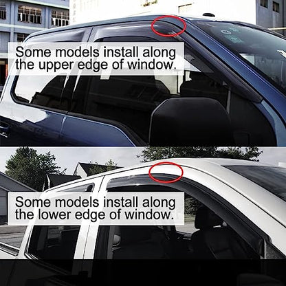 4pcs Original Window Visors for 2005 (for 2005-2023 Toyota Hilux Crew Cab)