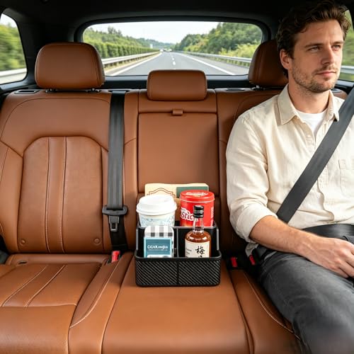 Car Front Seat Organizer with Compartment (black)