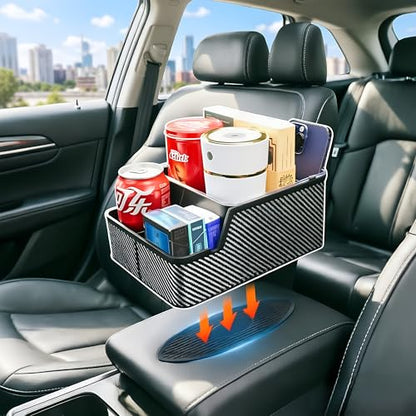 Car Seat Organizer with Compartment (Black)