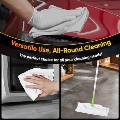White Microfiber Cleaning Cloth 100 PK (White / 11.5 x 11.5 Inch)