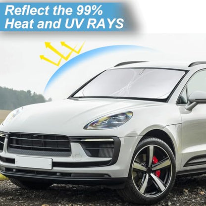 Custom Fit Macan Windshield Sunshade for 2026 2025 (Fit Macan 2014-2026)