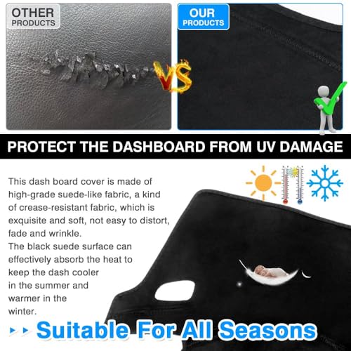 Black Dash Cover for Chevrolet Cruze 2011 (60*33(Chevy Cruze 11-15))