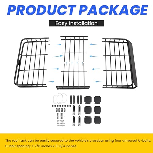 59" x 39" x 5.1" Universal Adjustable Roof Rack Cargo Carrier (67" x 39" x 5.1")