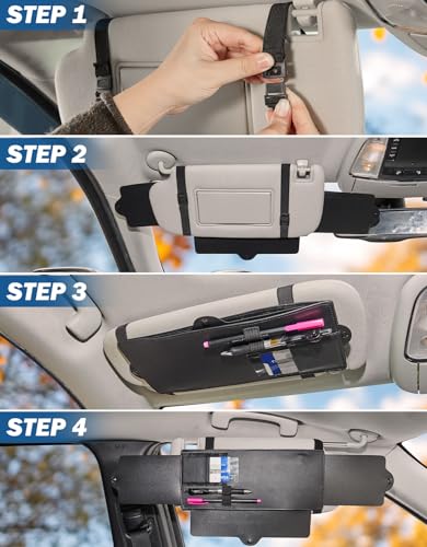 Car Sun Visor Sunshade Extender (Black / 1 Pack)