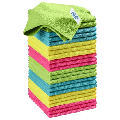 24PK Microfiber Cleaning Cloth (Multicolor)