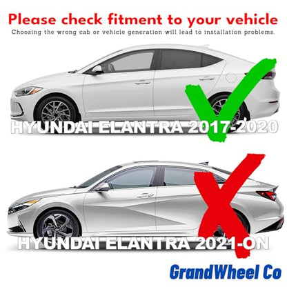 Window Deflectors Smoke Tinted in (For Elantra 17-20)