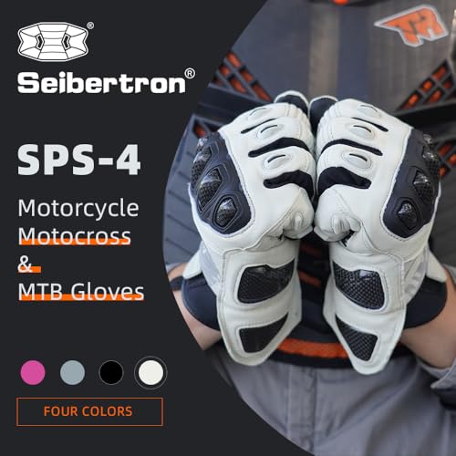 SPS 4 Winter Unisex Touchscreen Road Racing Motorcycle MTB Sports Gloves Also fit BMX MX ATV Mountain Bike Bicycle Cycling Off (White Sps-4 / XXL Adult)
