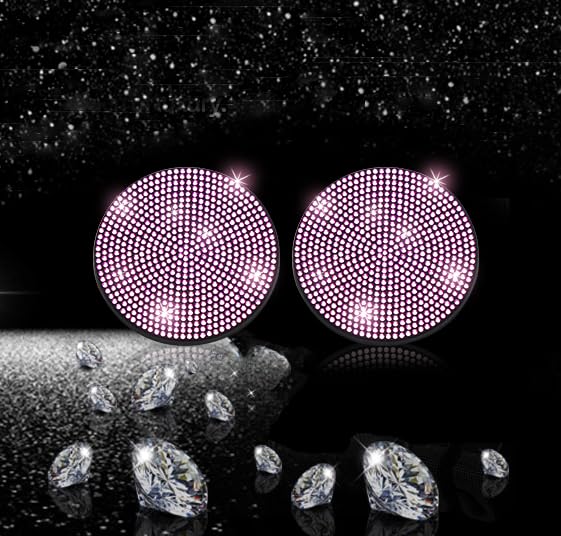 2pcs Bling Car Cup Holder Coaster (Pink / 2pcs)