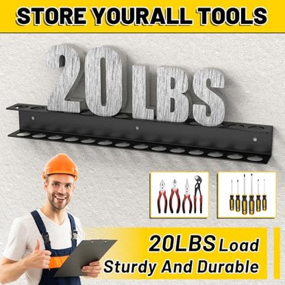 Screwdriver Organizer Wall Mount (2 PCS Black)