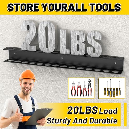 Screwdriver Plier Organizer Wall Mount (1 PCS Black)