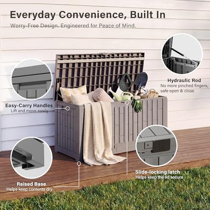 Outdoor Storage Box (Grey / 80 Gallon)
