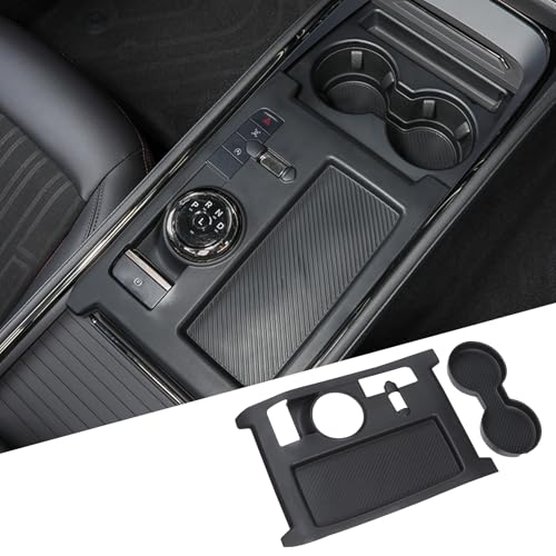 for 2022 2023 2024 2025 Ford Fusion Car Gear Shift Panel Trim Cover Silicone Center Console Waterproof Coaster Black Wireless Charging Protective Pad Automotive Interior Accessories (for Ford Fusion 2022 2023 2024 2025)