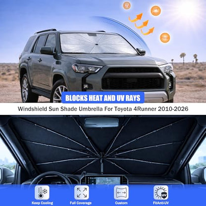 Car Windshield Sun Shade Umbrella for Toyota 4Runner 2010 (For Toyota 4Runner 2010-2024)