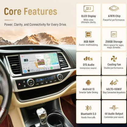 Android 13 Car Stereo for Toyota Highlander 2014