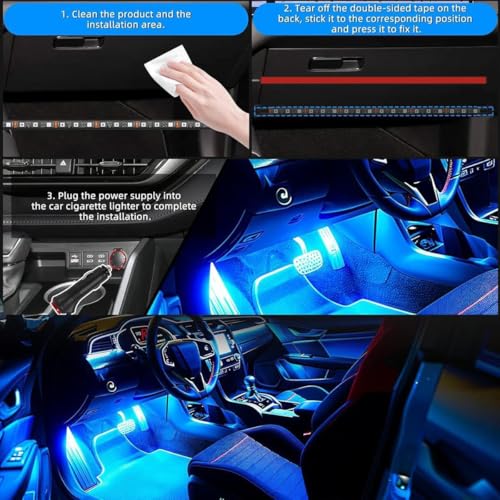 4PCS Car Interior LED Lights (RGB 48 Lights)