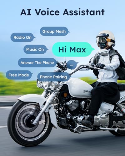 S1 Motorcycle Bluetooth Headset with Smart Voice Control (Gray-2 Pack)
