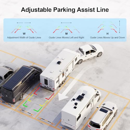Magnetic Wireless Backup Camera (Arctic Black / 10 inches 3-Camera)