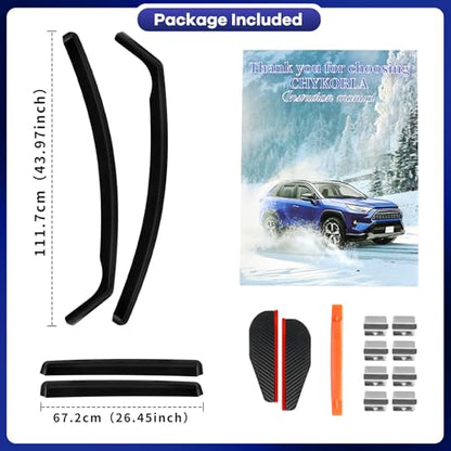 in Channel Window Visors Rain Guards Fit for Nissan Murano 2015 (For 2015-2024 Murano)